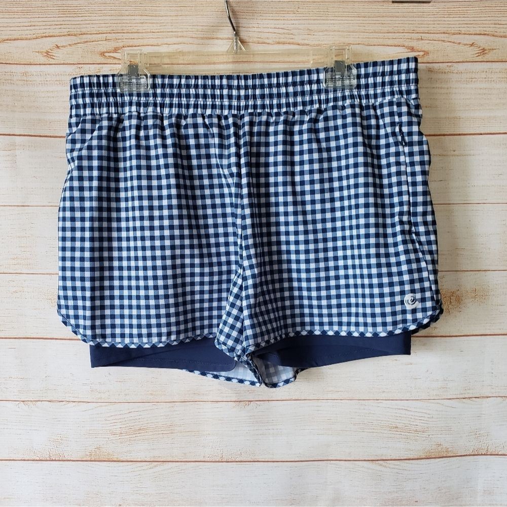 Johnny Was Calme Gingham Elements Run Shorts Ii